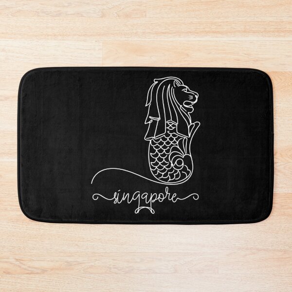 Item preview, Singapore Lion Mascot Singapore Skyline designed and sold by ShirTomDesigns.