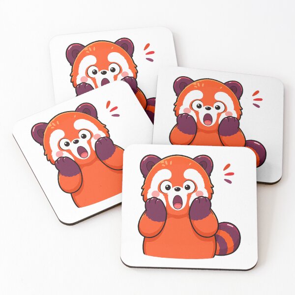 Item preview, Kawaii Red Panda Shocked designed and sold by RedpandasMerch.