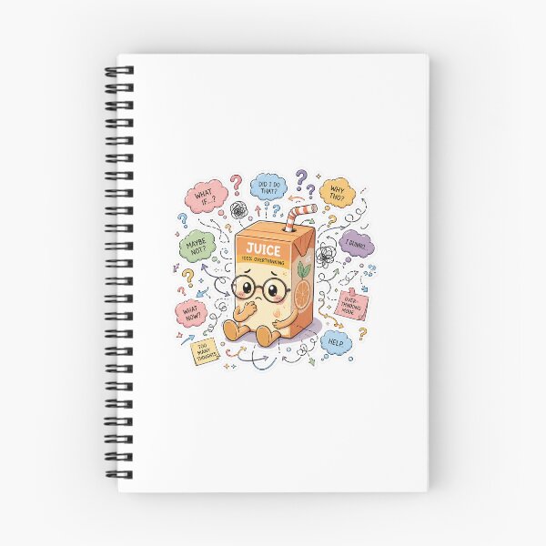 Item preview, Overthinking Juice Box Sticker designed and sold by blossomfun.