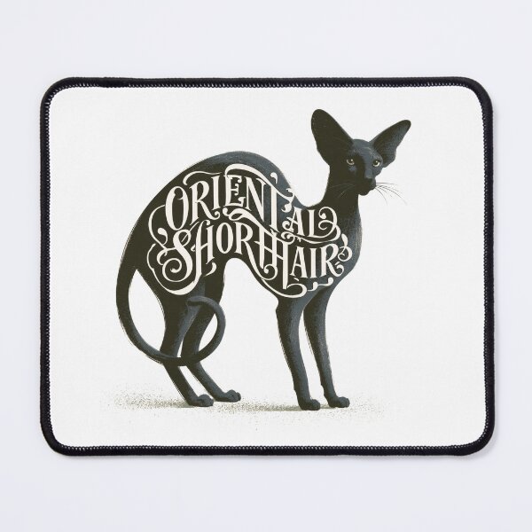 Item preview, Oriental Shorthair Cat Word Art | Typography Cat Silhouette Design designed and sold by AyfuDesigns.