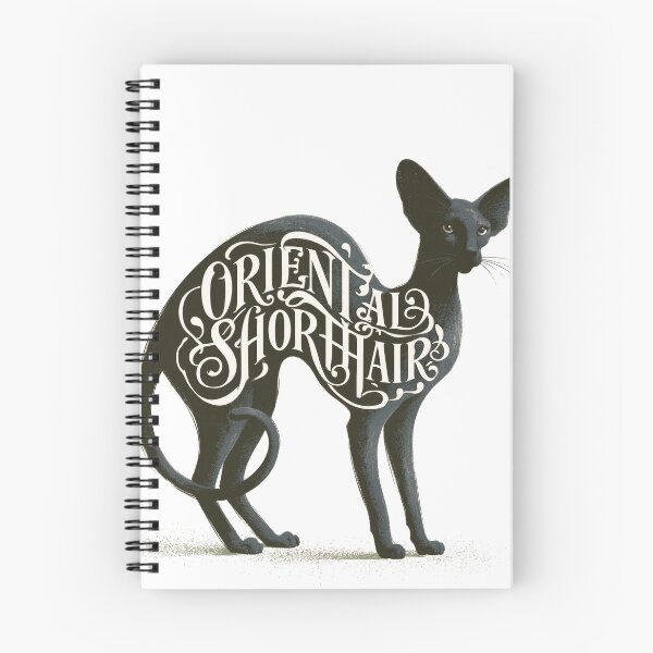 Item preview, Oriental Shorthair Cat Word Art | Typography Cat Silhouette Design designed and sold by AyfuDesigns.