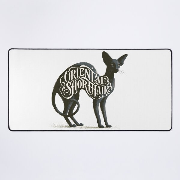 Item preview, Oriental Shorthair Cat Word Art | Typography Cat Silhouette Design designed and sold by AyfuDesigns.