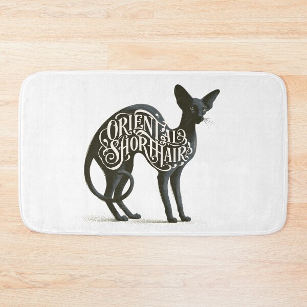 Item preview, Oriental Shorthair Cat Word Art | Typography Cat Silhouette Design designed and sold by AyfuDesigns.