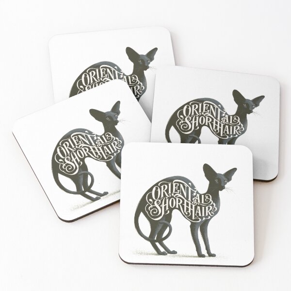 Item preview, Oriental Shorthair Cat Word Art | Typography Cat Silhouette Design designed and sold by AyfuDesigns.