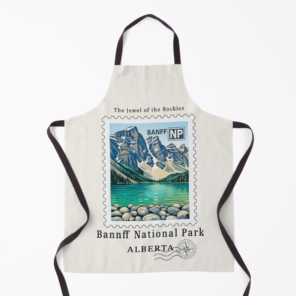 Item preview, Banff National Park Alberta Travel Stamp Vintage Canadian Rockies designed and sold by VoglR.