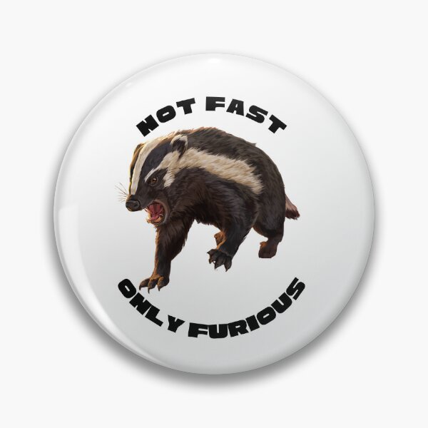 Item preview, Not Fast Only Furious - Angry Honey Badger Goblincore badger designed and sold by Neurospicy Trolls.