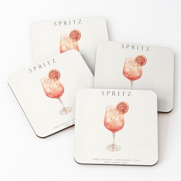 Item preview, Aperol Spritz Vintage Italian Watercolor Cocktail Art designed and sold by TheMinimalFrame.