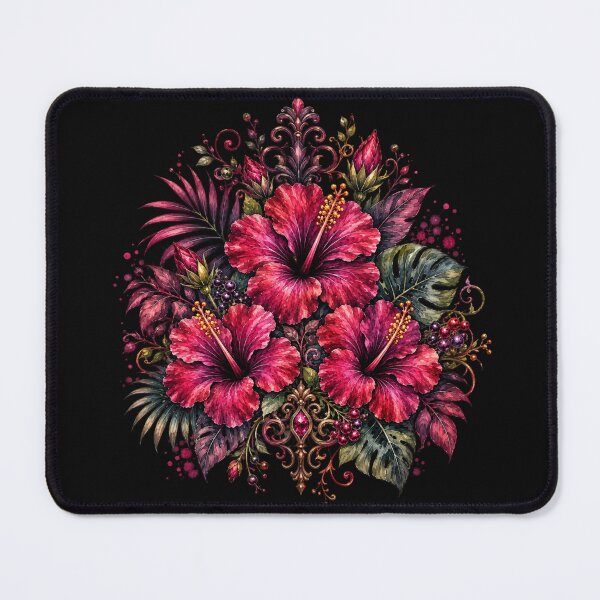 Item preview, Gothic Tropical Bouquet | Victorian Hibiscus | Ornate Dark Botanical Art designed and sold by IamNolmo.