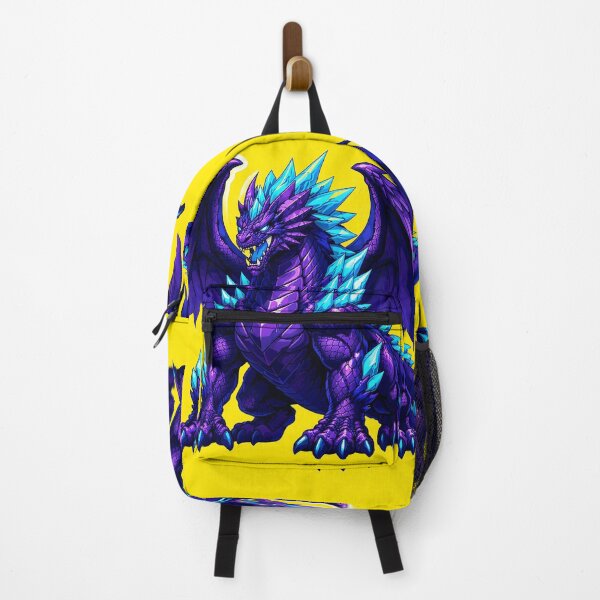 Item preview, Epic Purple Blue Crystal Dragon Fantasy Warrior Sticker designed and sold by Freestyle Prints.