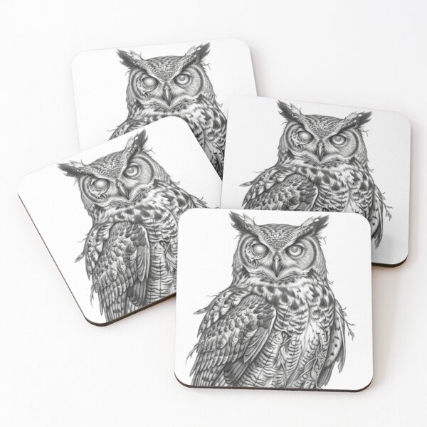 Item preview, Zombie Owl Halloween – Spooky Undead Animal Pencil Art designed and sold by Pencil-Art.