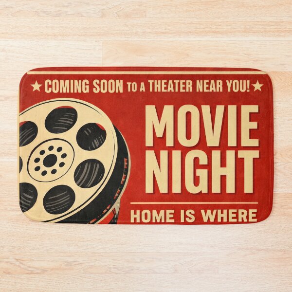 Item preview, Vintage Movie Night Cinema Retro Film Poster designed and sold by Cine8.