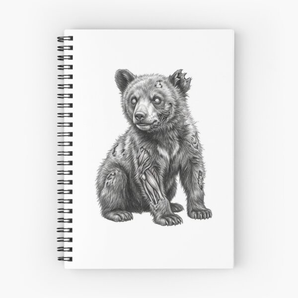 Item preview, Zombie Bear Halloween – Spooky Undead Animal Pencil Art designed and sold by Pencil-Art.