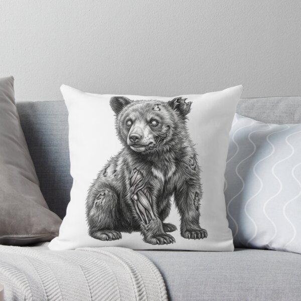 Item preview, Zombie Bear Halloween – Spooky Undead Animal Pencil Art designed and sold by Pencil-Art.