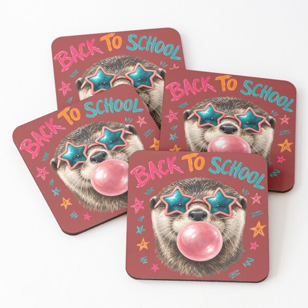 Item preview, Back to School Otter Bubble Gum Star Glasses  designed and sold by MOCH- ART.