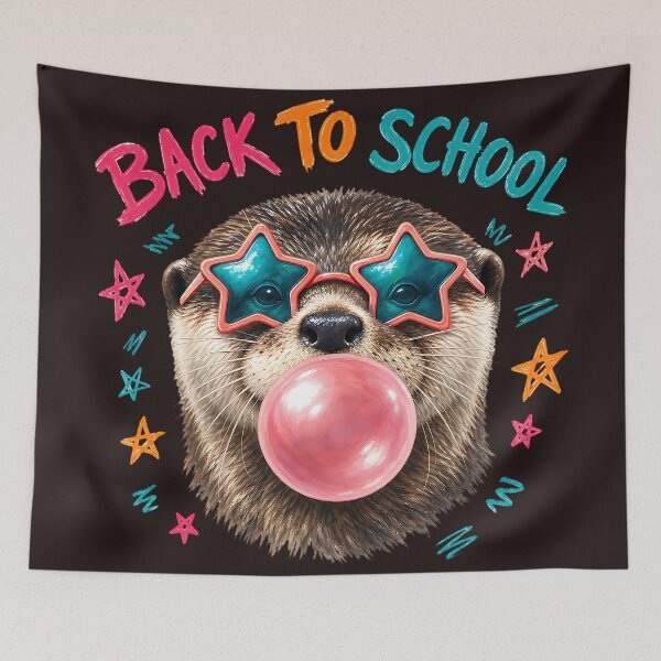 Item preview, Back to School Otter Bubble Gum Star Glasses designed and sold by MOCH- ART.
