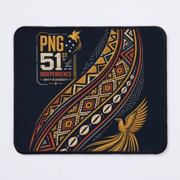 Item preview, PNG 51st Independence Anniversary — Tribal Patterns & Kumul Bird of Paradise designed and sold by DiiStyle.