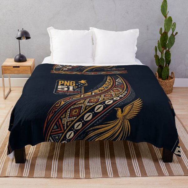 Item preview, PNG 51st Independence Anniversary — Tribal Patterns & Kumul Bird of Paradise designed and sold by DiiStyle.