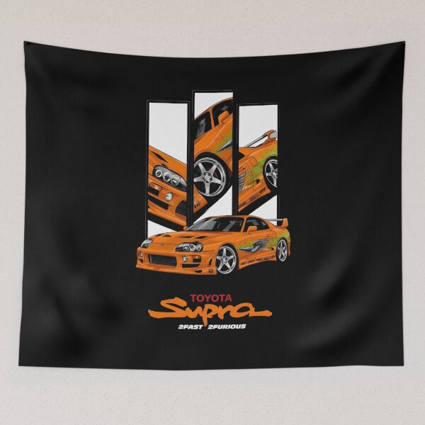 Aperçu de l'œuvre Orange JDM Supra Street Racing Car créée et vendue par PrimeRacer.