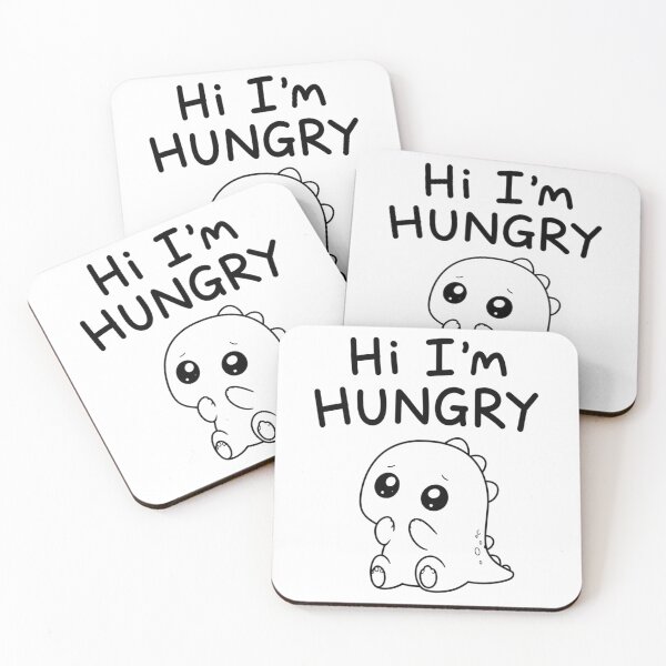 Item preview, Hi I'm Hungry – Cute Baby Dino Line Art designed and sold by RON-FASHION.