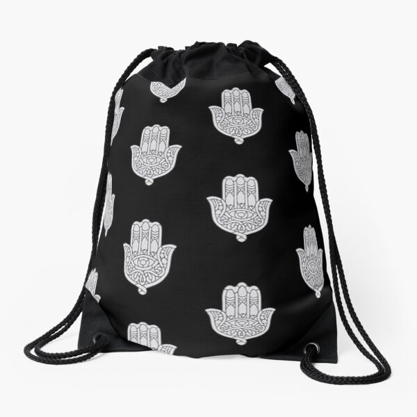 black drawstring handbolsa
