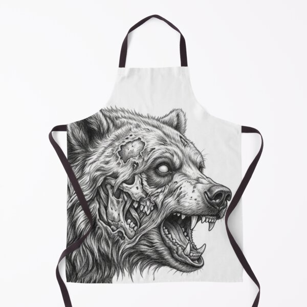 Item preview, Zombie Bear Halloween – Spooky Undead Animal Pencil Art designed and sold by Pencil-Art.
