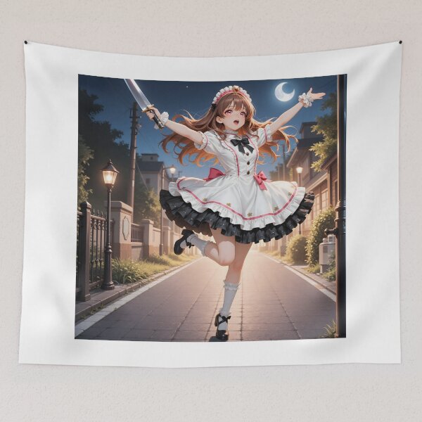 Item preview, Moonlit Anime Battle Maid with Sword designed and sold by Killington.