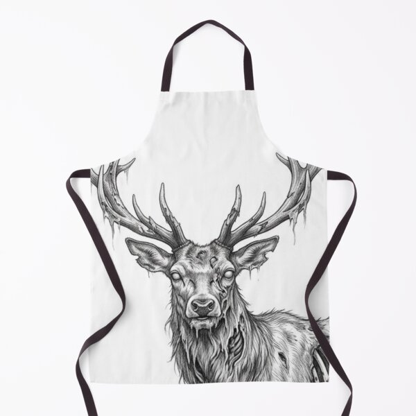 Item preview, Zombie Stag  Halloween – Spooky Undead Animal Pencil Art designed and sold by Pencil-Art.