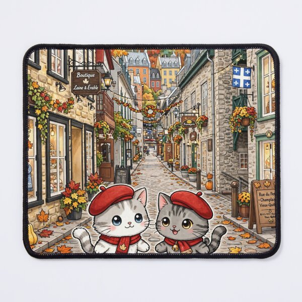 Item preview, Quebec City Autumn - Freda and Junior on Rue du Petit Champlain designed and sold by MAISON SYLVIE.