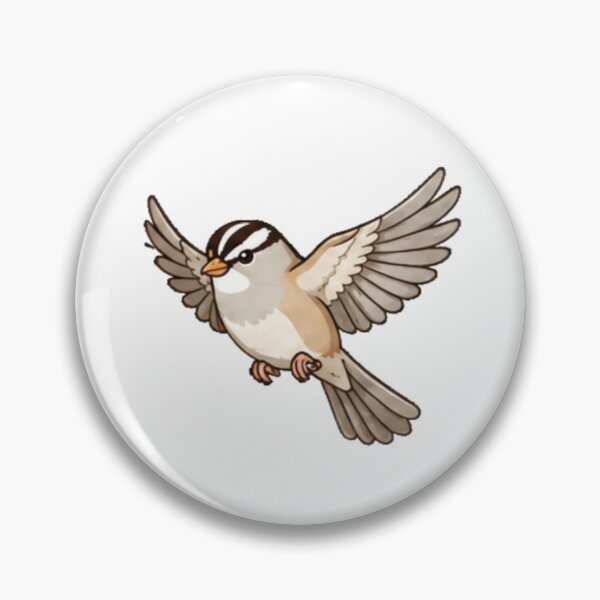 Item preview, Cute White Crowned Sparrow Songbird Aesthetics designed and sold by Rehnair.