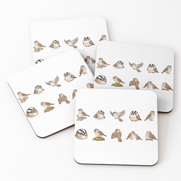 Item preview, Cute White Crowned Sparrow Songbird Aesthetics designed and sold by Rehnair.