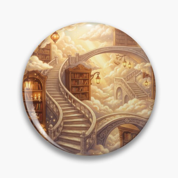 Item preview, Floating Sky Library | Dreamy Fantasy Book Lover Wall Art designed and sold by SebastianSpace.