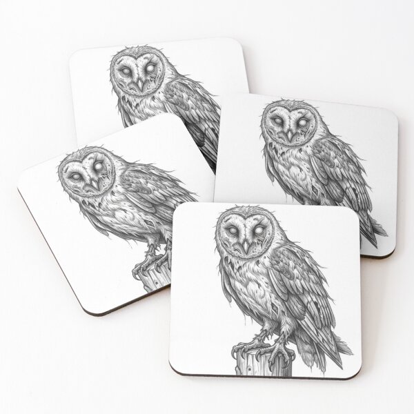 Item preview, Zombie Owl Halloween – Spooky Undead Animal Pencil Art designed and sold by Pencil-Art.