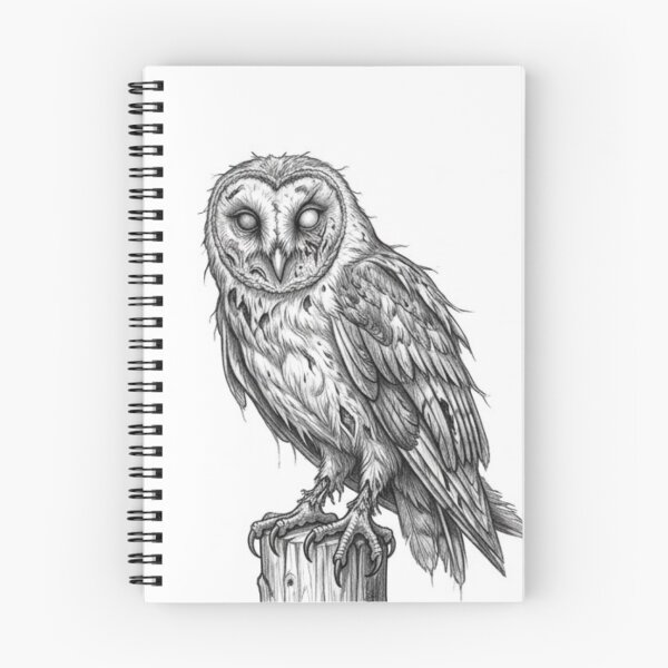 Item preview, Zombie Owl Halloween – Spooky Undead Animal Pencil Art designed and sold by Pencil-Art.