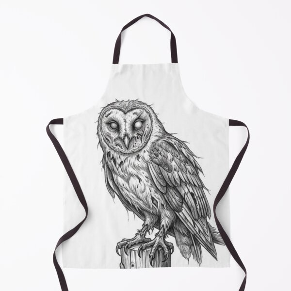 Item preview, Zombie Owl Halloween – Spooky Undead Animal Pencil Art designed and sold by Pencil-Art.