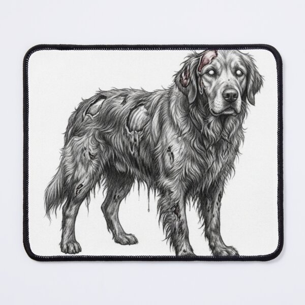 Item preview, Zombie Dog Halloween – Spooky Undead Animal Pencil Art designed and sold by Pencil-Art.