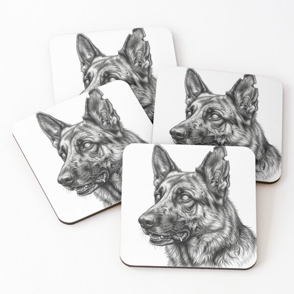 Item preview, Zombie Dog Halloween – Spooky Undead Animal Pencil Art designed and sold by Pencil-Art.