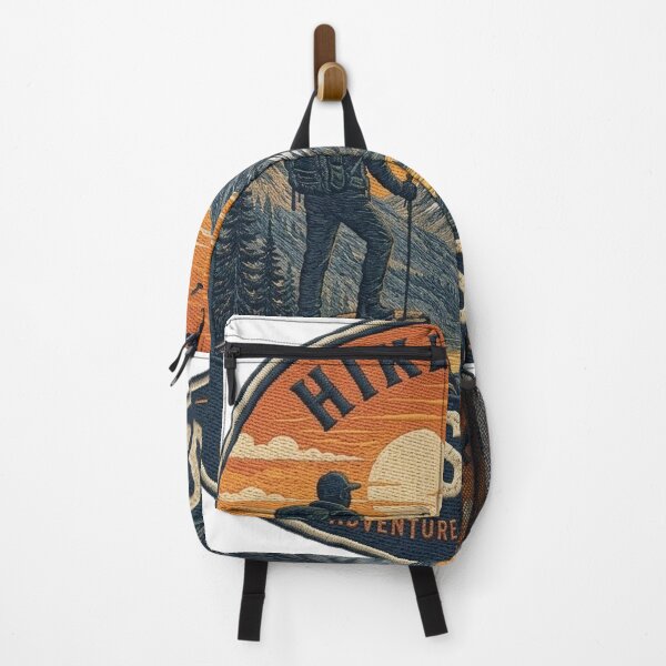 Item preview, Hike More Stress Less - Mountain Adventure Patch designed and sold by LOULOU SHOPPING.
