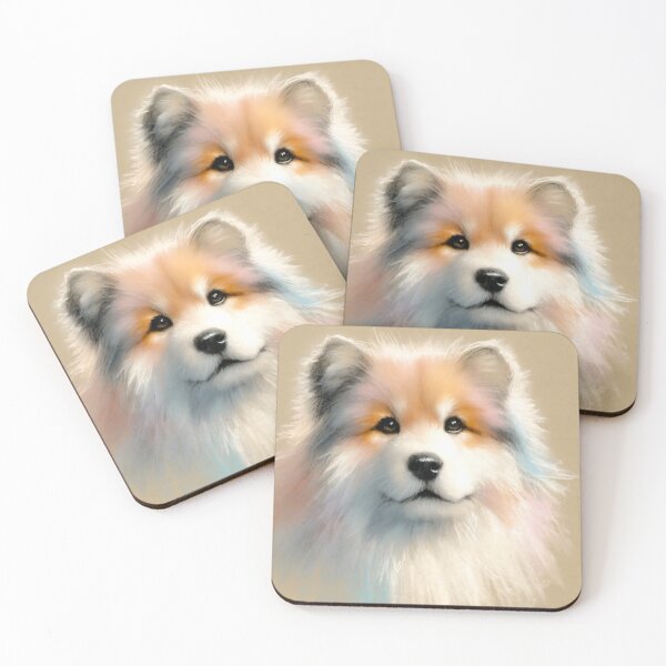 Item preview, Fluffy Pastel Dog Portrait, Soft Painterly Puppy Art, Cute Pet Wall Decor designed and sold by NarjaShop.