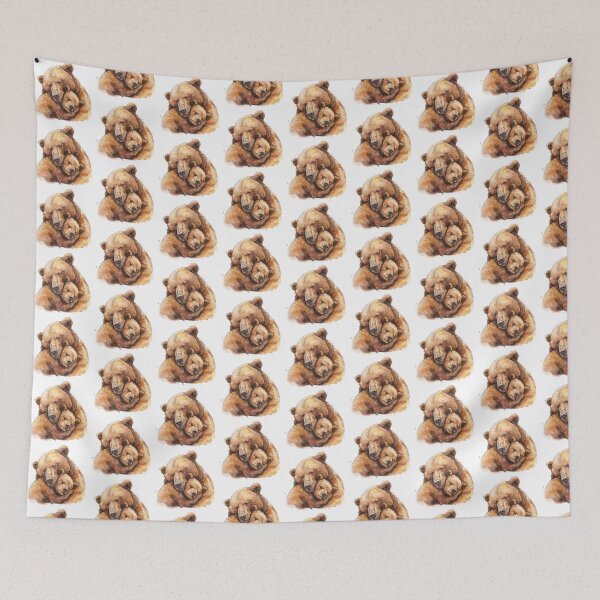 Item preview, Bear Cub | Cute Woodland Animal Watercolor Art designed and sold by Mandayartstudio.