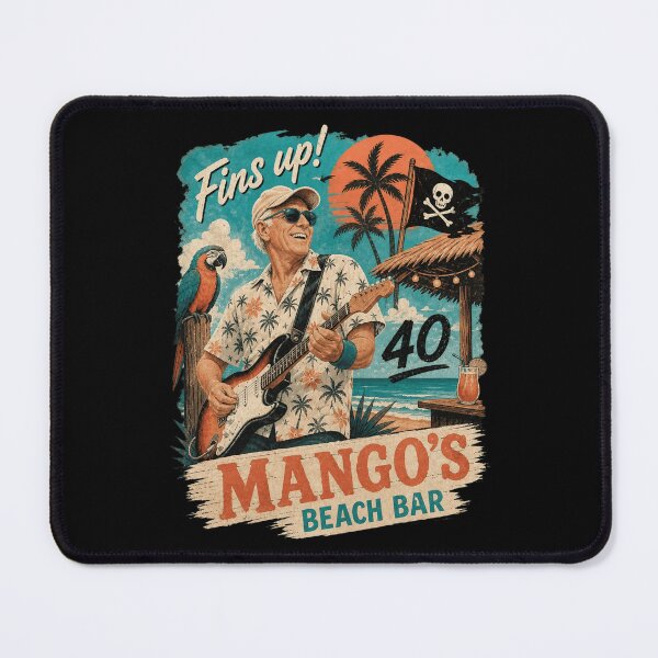 Item preview, Jimmy Buffet Fins Up Retro Graphic designed and sold by Kathleen011Lean.