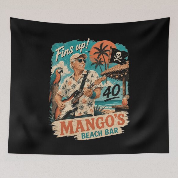 Item preview, Jimmy Buffet Fins Up Retro Graphic designed and sold by Kathleen011Lean.