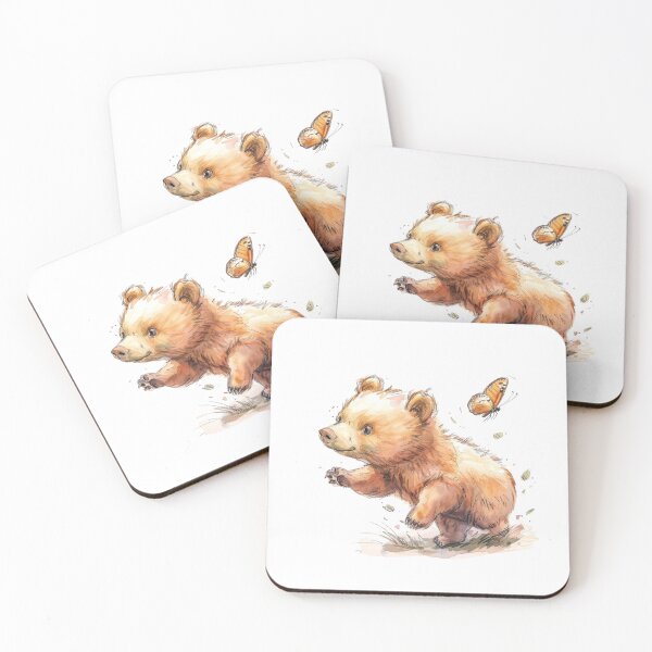 Item preview, Bear Cub | Cute Woodland Animal Watercolor Art designed and sold by Mandayartstudio.