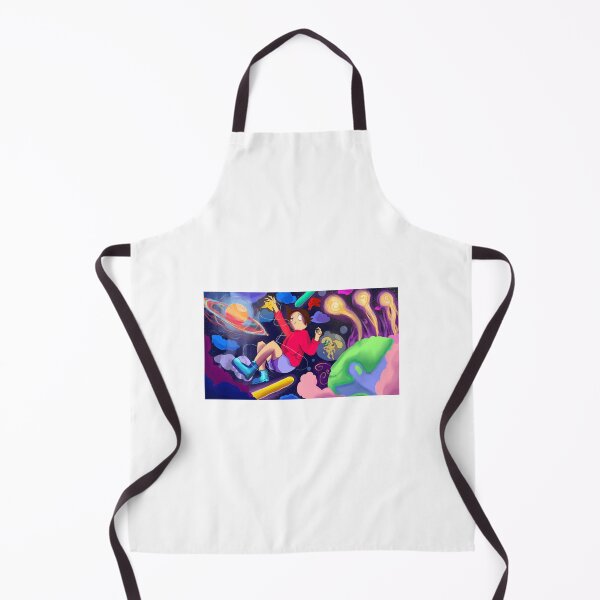 Item preview, Whimsical Space Adventure with Floating Girl and Cartoon Dog designed and sold by Catsi-Nook-Art.