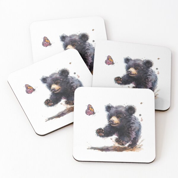 Item preview, Bear Cub | Cute Woodland Animal Watercolor Art designed and sold by Mandayartstudio.