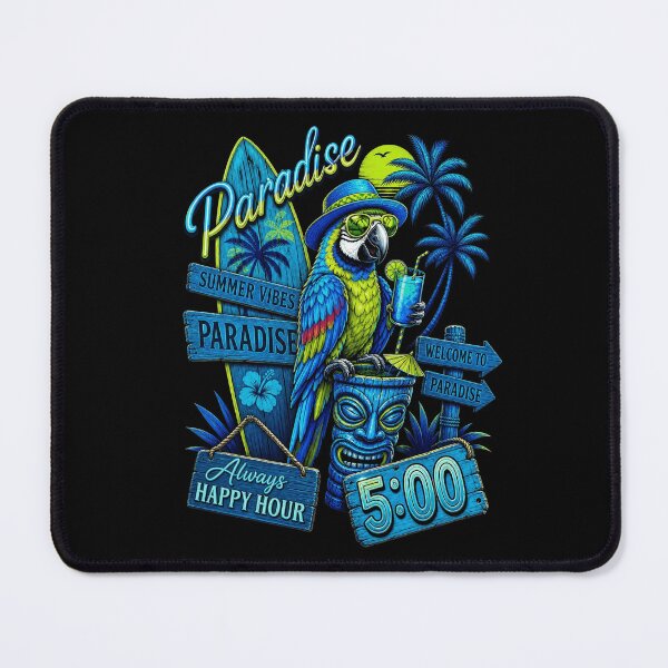 Item preview, Always Happy Hour In Paradise Retro Parrot Summer Vibes designed and sold by Kathleen011Lean.
