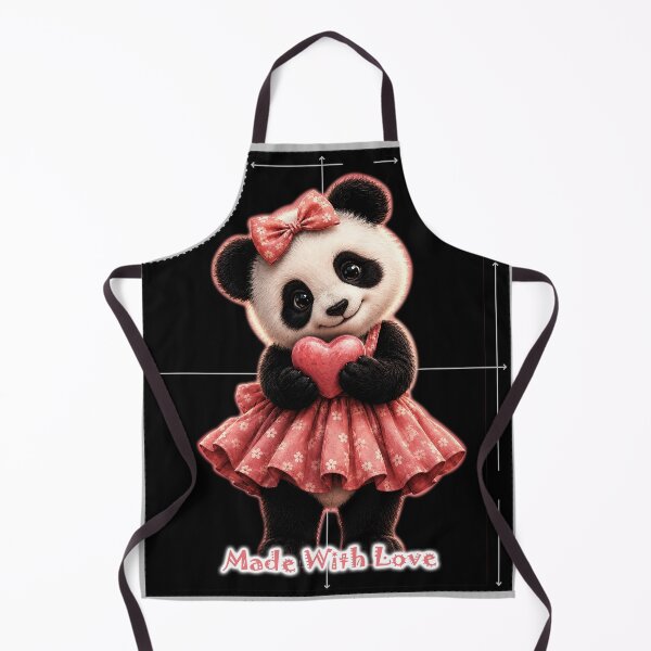 Item preview, Made With Love — Cute Panda in a Dress Holding a Heart designed and sold by Faissal SBIAA.