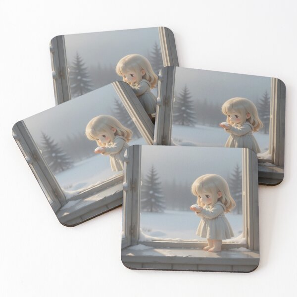 Item preview, Little Girl Holding Snow in a Winter Window designed and sold by Killington.