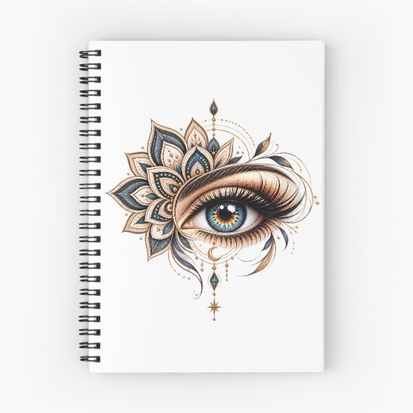 Item preview, Mandala Gaze | Blue Eye with Golden Mandala designed and sold by CalmMandala.