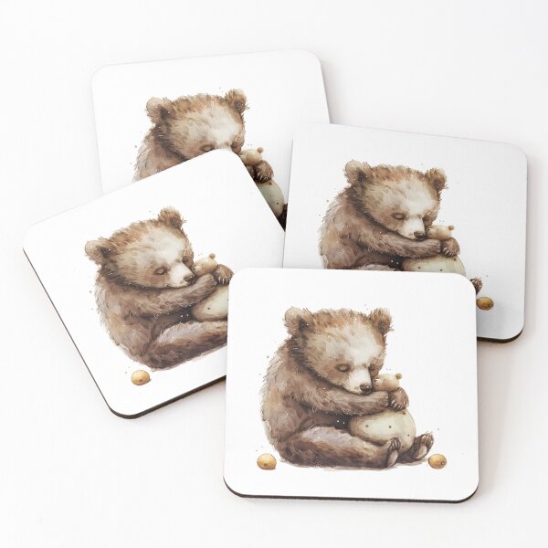 Item preview, Bear Cub | Cute Woodland Animal Watercolor Art designed and sold by Mandayartstudio.