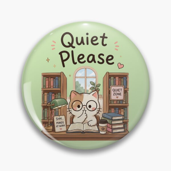 Item preview, Quiet Please Library Cat – Cute Book Lover Reading Design designed and sold by Sanika arts .